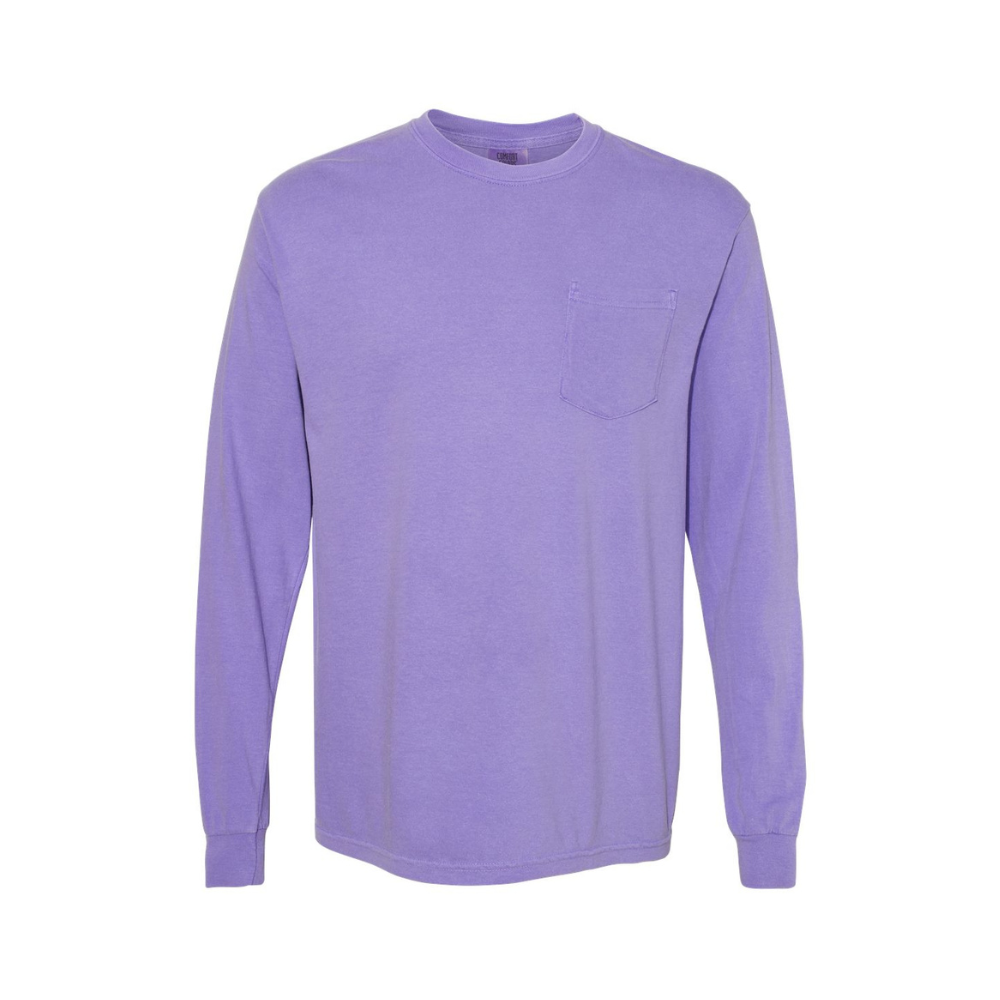 Comfort Colors Garment-Dyed Heavyweight Long Sleeve Pocket T-Shirt